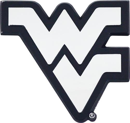 Fan Mats NCAA West Virginia Chrome Vehicle Emblem