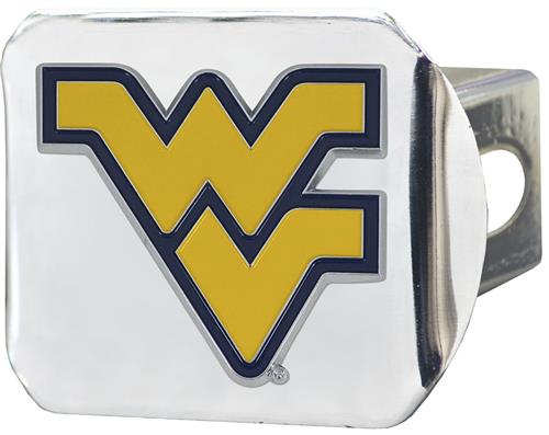 Fan Mats NCAA WV Chrome/Color Hitch Cover