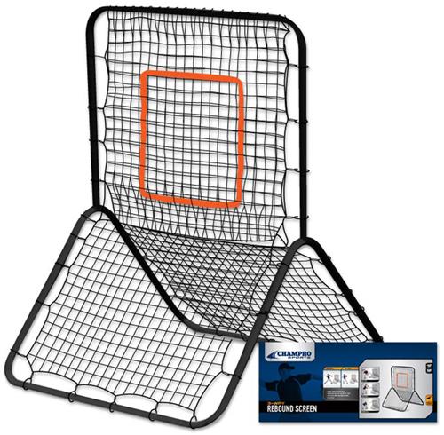 Champro MVP L-Screen - Filet De Lanceur 7x7 Pieds, Orange, Portable