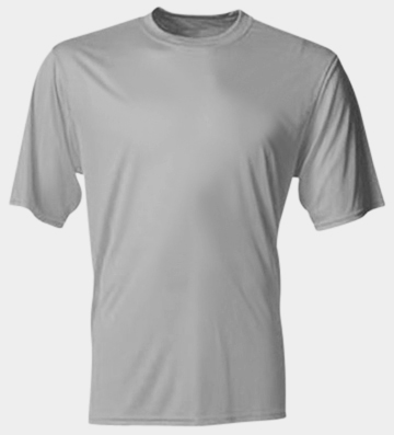 A4 Adult Cooling Performance Silver Crew Tee CO