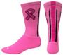 Crew Pink Breast Cancer Ribbon Stripe Back Socks PAIR