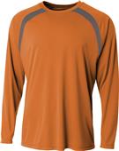 A4 Adult Spartan Long Sleeve Color Block Crew