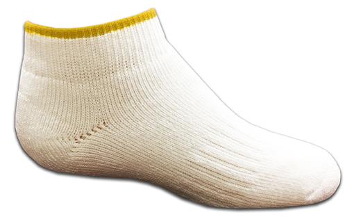 Small Sock Size (7-9) "White/Royal" TS Low Cut Socks - CO