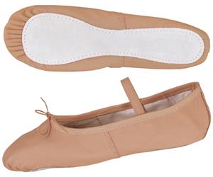 ladies leather ballerina slippers