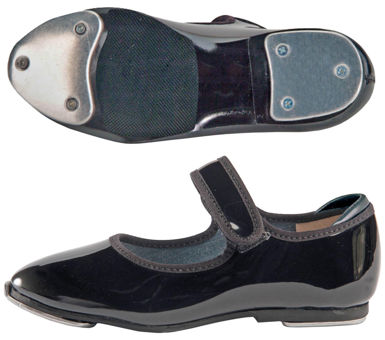 tan velcro tap shoes