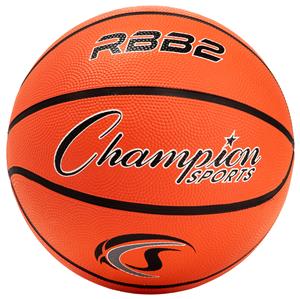 E128306 Champion Sports Junior Size 5 Rubber Basketballs