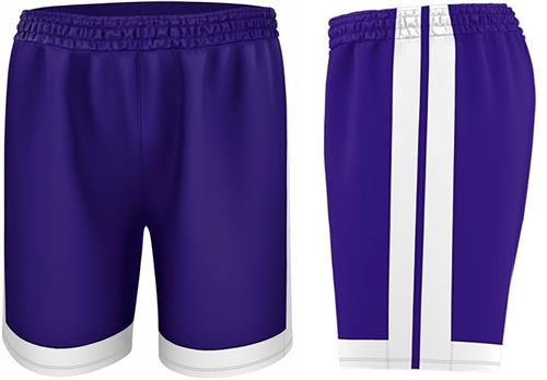 Alleson Women's Single Ply Basketball 8" Shorts No Pockets 538PW