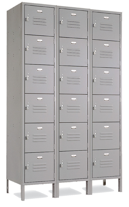 E12862 Vanguard Steel 6 Tier, 3 Wide Gym Lockers