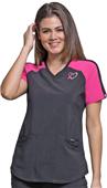 Cherokee Infinity Womens V-Neck Colorblock Top Cherokee Infinity Womens V-Neck Colorblock Top