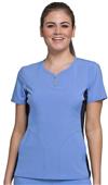 Cherokee iFlex Womens V-Neck Button Placket Top Cherokee iFlex Womens V-Neck Button Placket Top