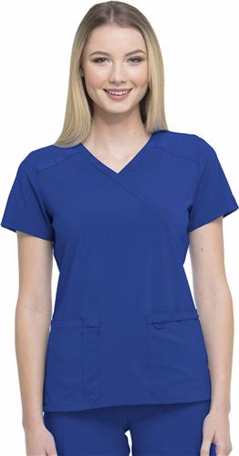 Dickies EDS Essentials Mock Wrap Scrub Top. Embroidery is available on this item.