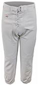 Youth Snap Football Pants w/Thigh & Knee Pad Pockets/(Grey or White)  (Pads Not Included)
