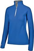 Womens Pocketed 1/2 Zip Microfleece Pullover (Black,Carbon,Navy,Royal,Red)