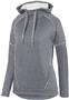 Augusta Ladies XL Graphite/White Zoe Tonal Heather Hoodie 5556