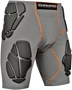 Champro FPGU6 Football Girdle, Integrated 5 Piece Pads