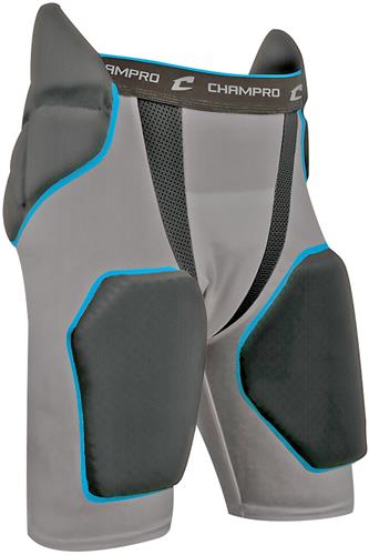 Exxact Sports Combat 7-Pad Football Girdle - Compression Pants With Hip, Thigh, Knee & Tailbone Protection