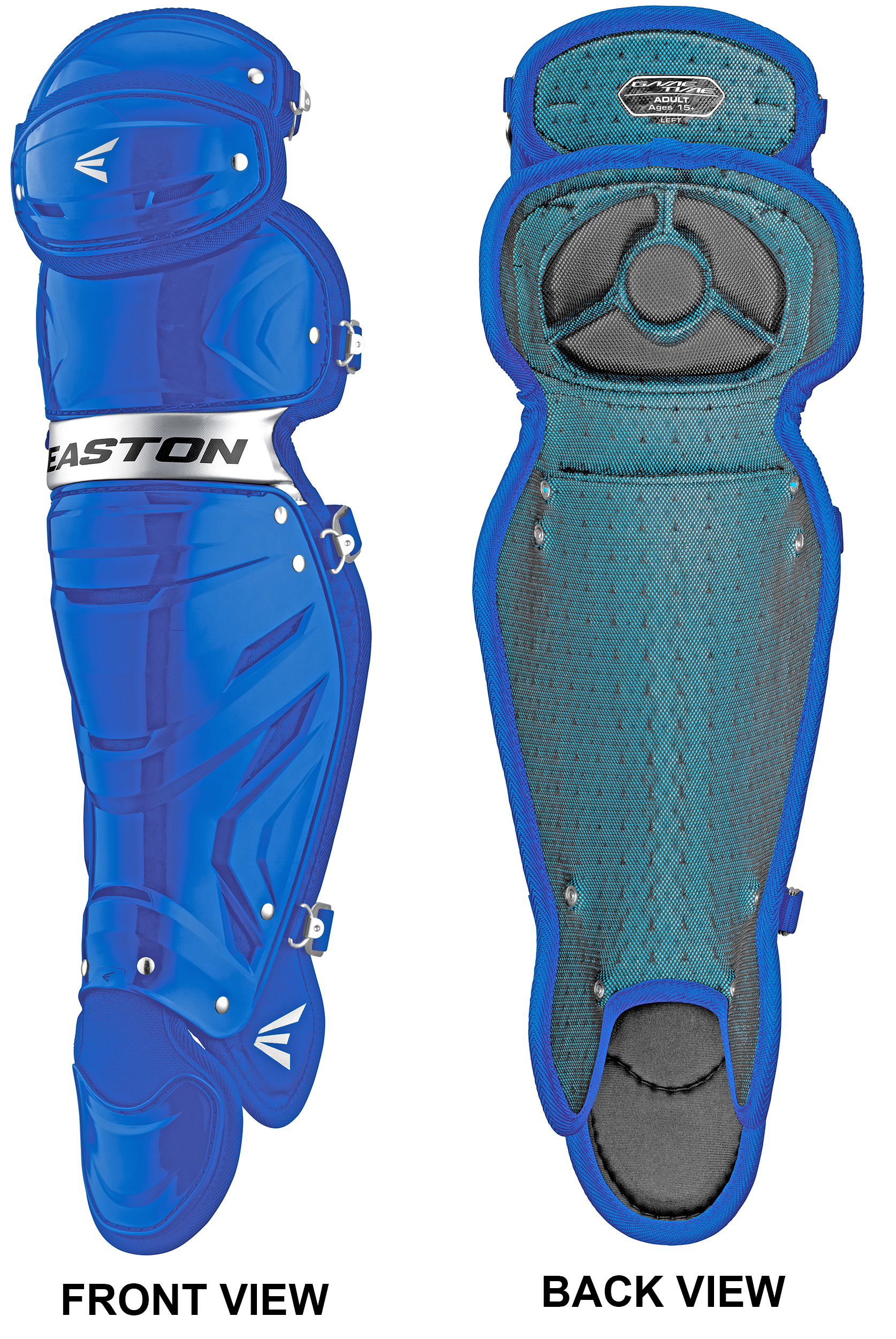 E129106 2019 Easton Gametime Baseball Catchers Leg Guards