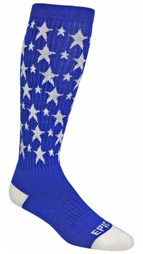 LOTS-OF-STARS Cute Novelty Fun Design Knee-High Socks (1-Pair) "Sizes may be Mislabeled"