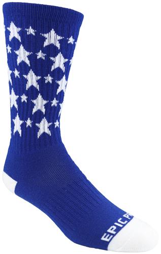 LOTS-OF-STARS Cute Novelty Fun Design Crew-Socks (1-Pair)