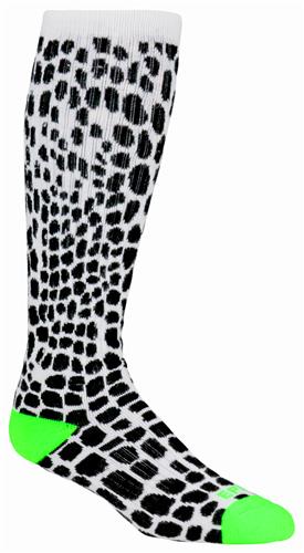 Over-The-Calf Adult Small (6-8.5) "Neon Yellow"Reptile Socks PAIR