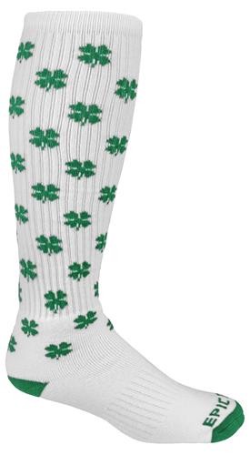 LOTS "O" SHAMROCKS - Cute Novelty Fun Design Knee-High Socks (1-Pair)