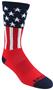 AMERICA VERTICAL FLAG - Cute Novelty Fun Design Crew-Socks (1-Pair)