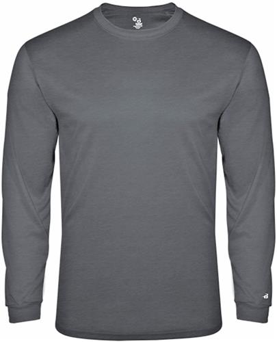 Badger Adult Youth Tri-Blend Long Sleeve Tee. Printing is available for this item.