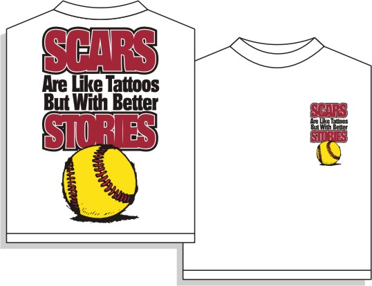 Utopia Softball Scars Short SleeveTshirt