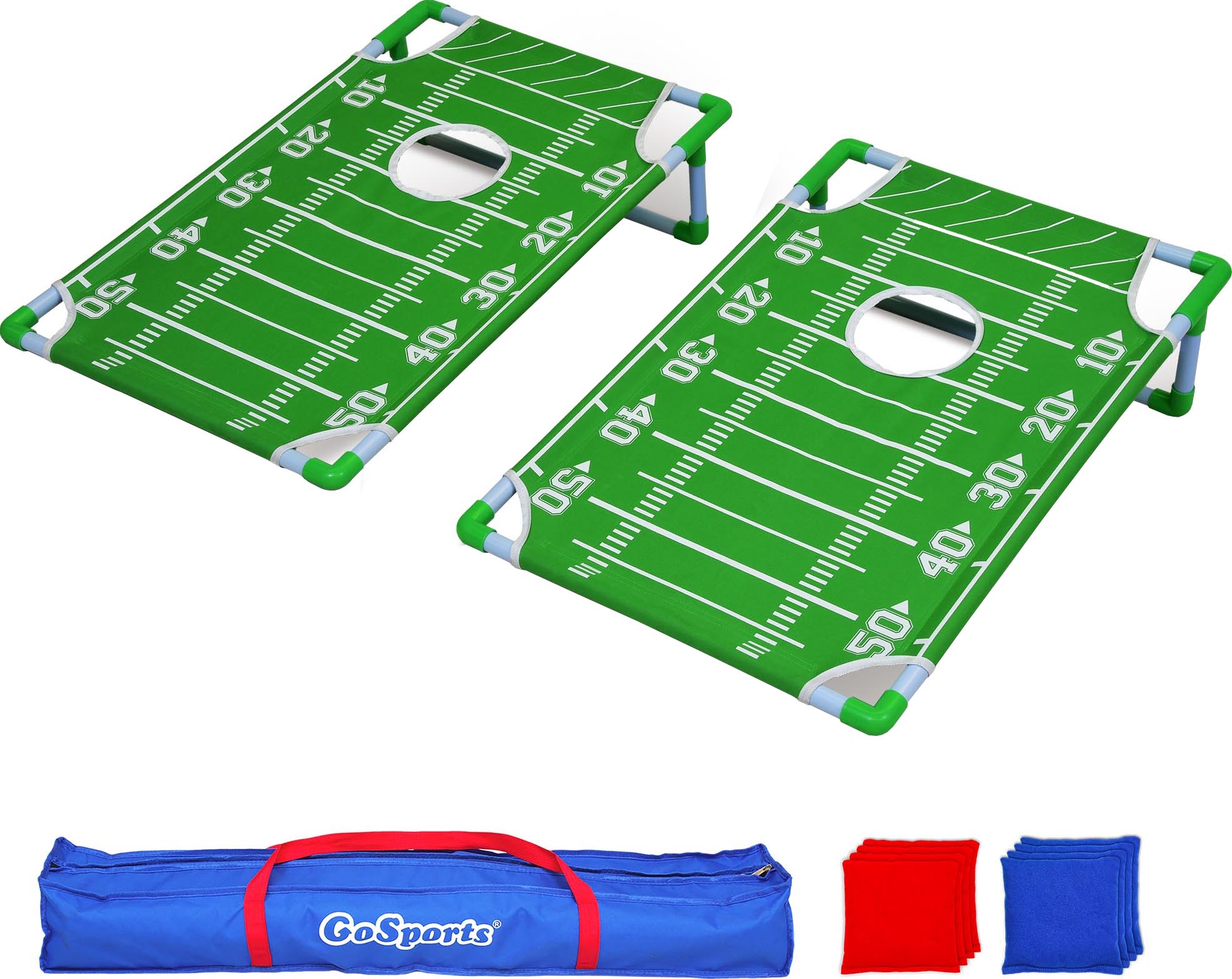 E129968 GoSports Football PVC Cornhole Set CH-04-FOOTBALL