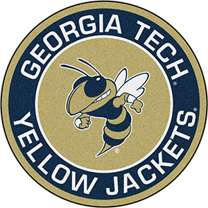 Fan Mats NCAA Georgia Tech Roundel Mat