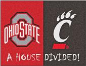 Fan Mats Ohio State/Cincinnati House Divided Mat