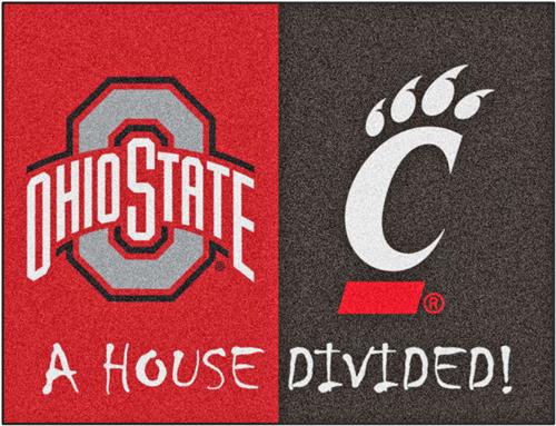 Fan Mats Ohio State/Cincinnati House Divided Mat