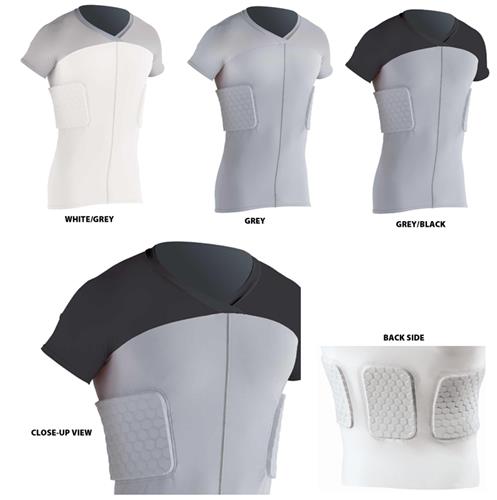 Men HexPad Cap Sleeve 3-Pad Rib Body Sports Shirts