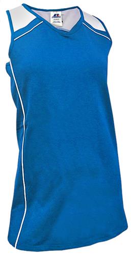Womens V-Neck Sleeveless Racerback Softball Jersey (Black,Cardinal ...