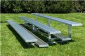 NRS 3 Row Non Elevated Galvanized Bleachers NB-03