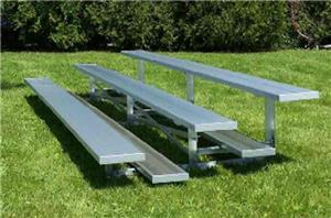 NRS 3 Row Non Elevated Galvanized Bleachers NB-03. Free shipping.  Some exclusions apply.