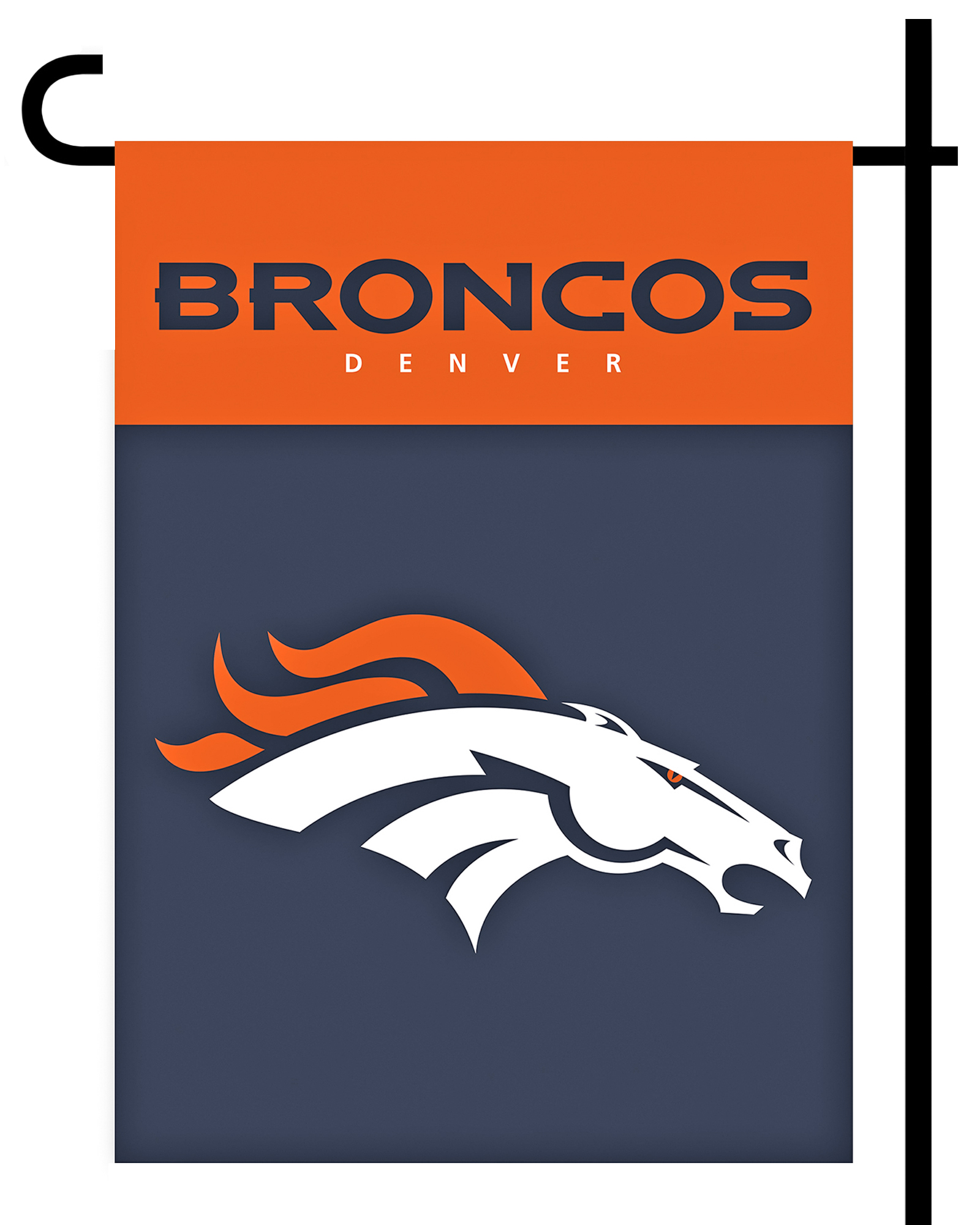 E131379 NFL Denver Broncos 2-Sided Home/Yard Flag