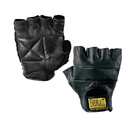 E13145 Everlast All Leather Weightlifting Gloves