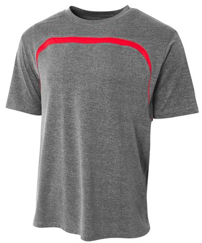 A4 Short Sleeve Perfomance Colorblock Tee Shirt CO