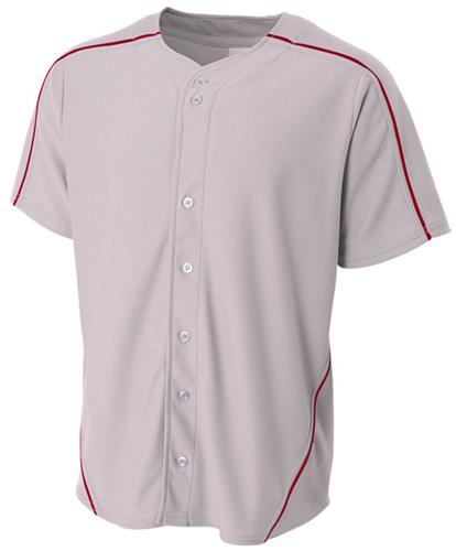 A4 Adult/Youth Warp Knit Baseball Jersey. Decorated in seven days or less.