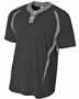 A4 Adult/Youth 2-Button Color Block Baseball Henley