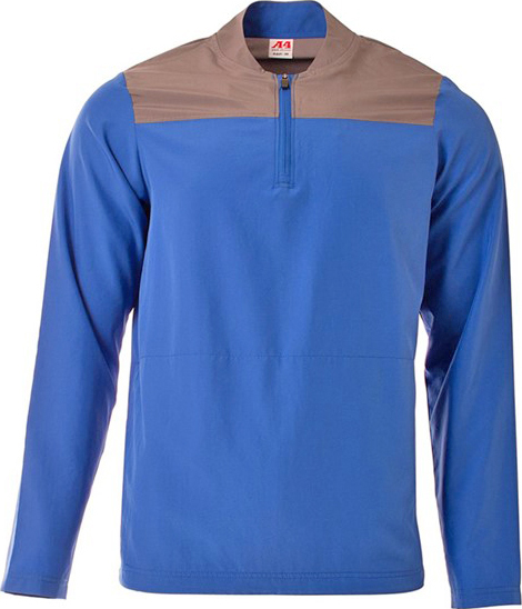 A4 Adult Element Color Block 1/4 Zip Jacket - Baseball Equipment & Gear