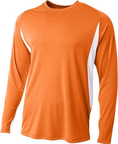 A4 Adult Cooling Performance LS Color Block Tee