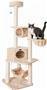 Armarkat 72" H Pet Real Wood Cat Tower, Tower EntertaInment Furniture With Lounge Basket, Perch, A72