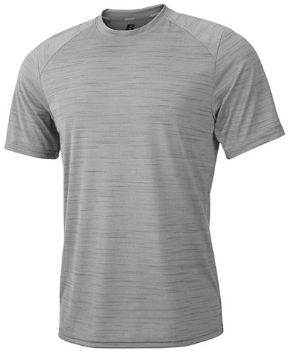 Russell Mens 4.3oz Wicking Striated Heather T CO