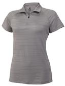 Russell Women Small Cooling Striated White Polo CO Russell Women Small Cooling Striated White Polo CO