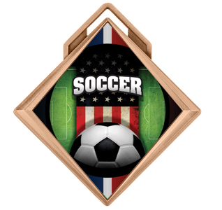 Hasty Award G-Force 3" Medal Patriot Soccer. Personalization is available on this item.