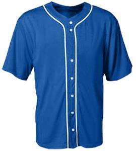 A4 Youth Short Sleeve Full Button Custom Baseball Jerseys - Baseball ...