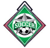 Hasty Excel 3" Maroon Medal All-Star Soccer Mylar