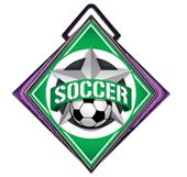 Hasty Excel 3" Purple Medal All-Star Soccer Mylar